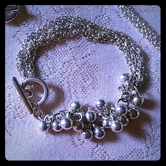 Vintage Bead Cluster Dangle Necklace & Bracelet - Picture 2 of 7